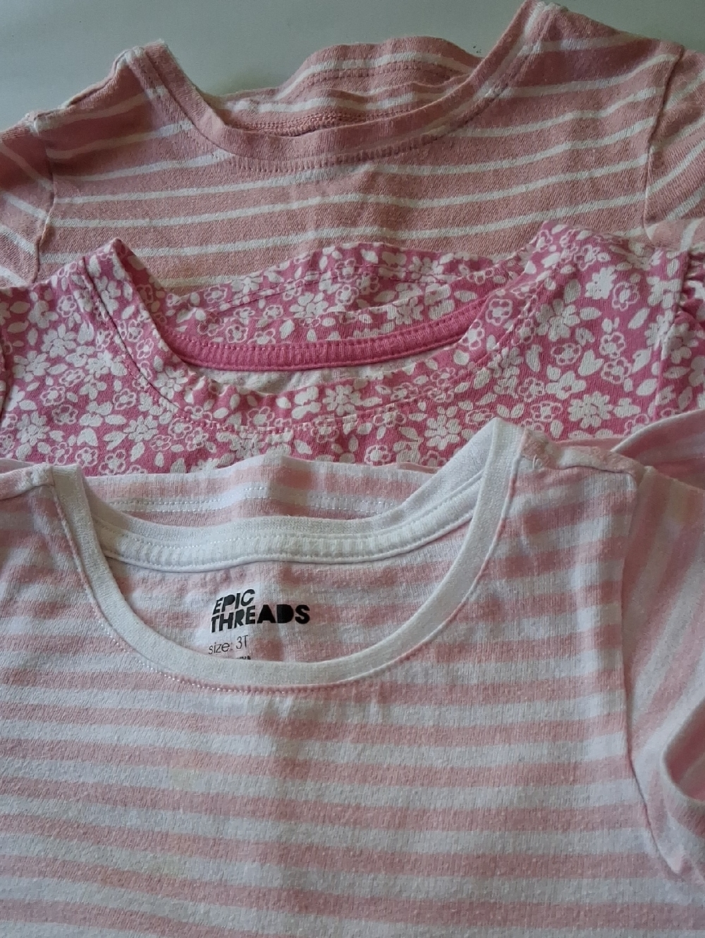Big Bundle Of Mixed Pink & Cream Girls Shorts and Tops. - Picture 4 of 4